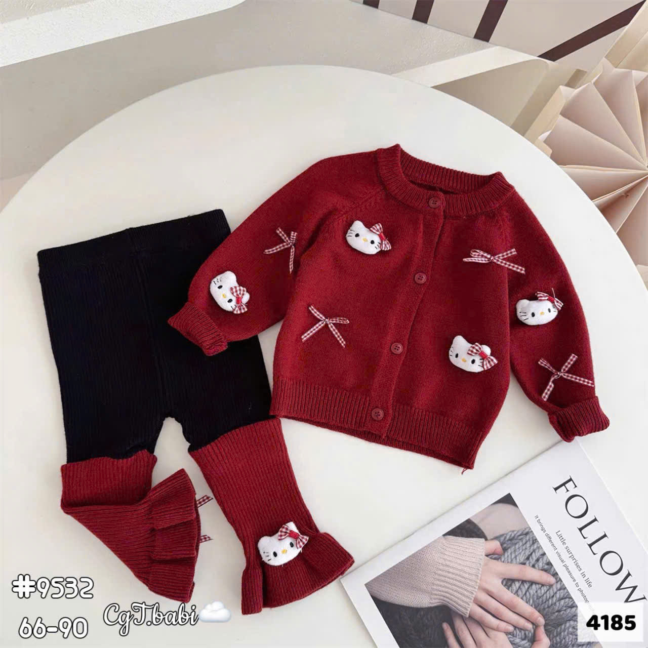 Bộ len nhí bé gái cao cấp