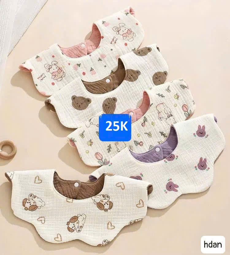 Yếm Muslin hoa cc1