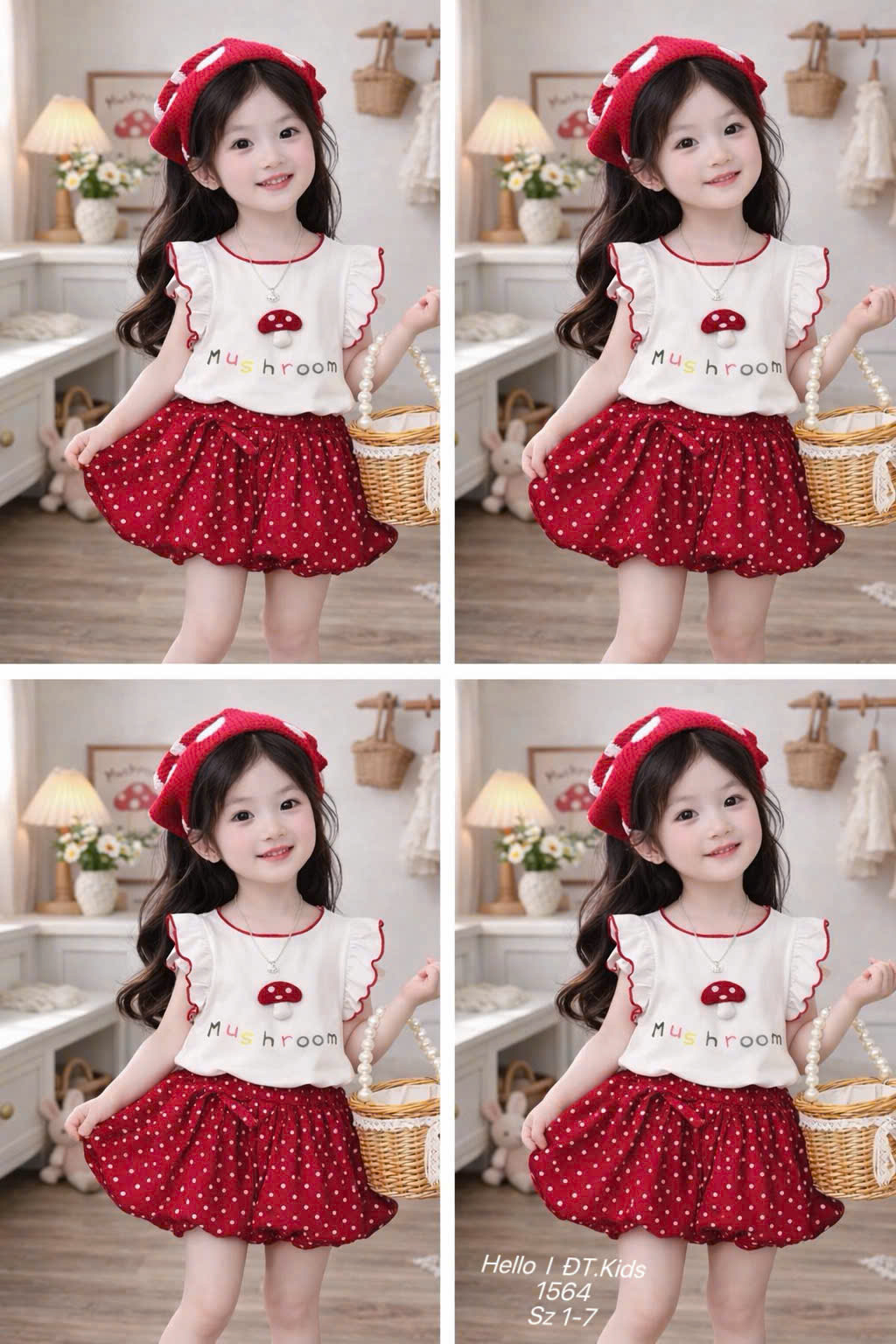 Set váy cánh tiên cây nấm