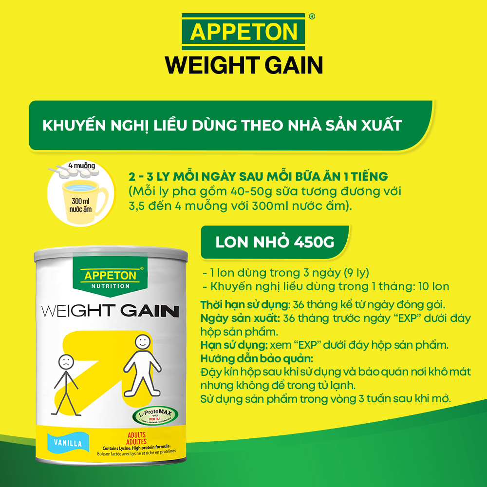 Combo 3 Sữa dinh dưỡng AWG Adult hương Vanila 450g
