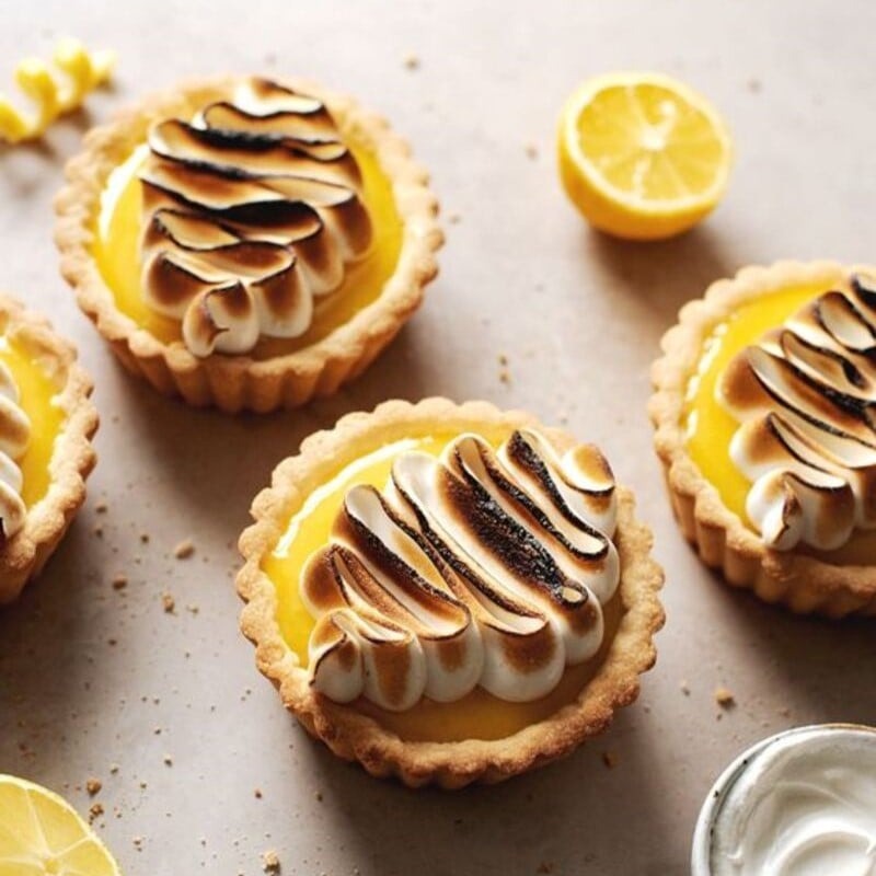 Trái cây, bánh ngọt, custards, bánh meringue 