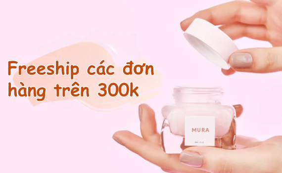 Free ship các đơn hàng trên 300K