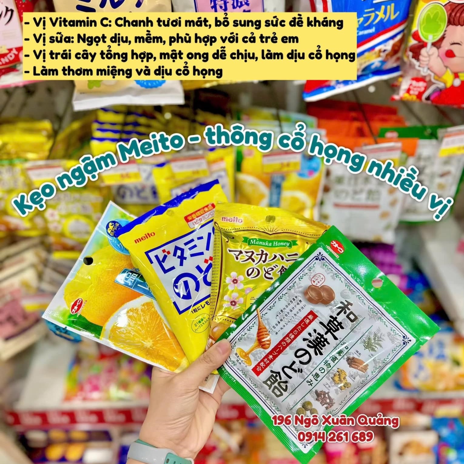 Kẹo Ngậm Meito - “Bảo Bối” Dịu Cổ Họng Từ Nhật Bản