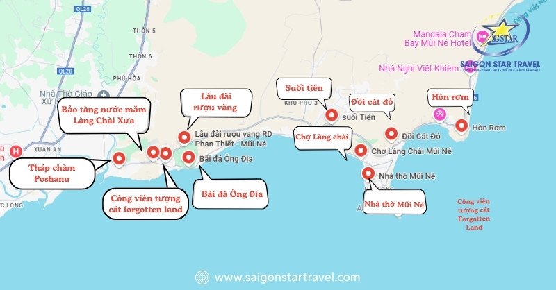 Bản Đồ Du Lịch Phan Thiết Mới Nhất