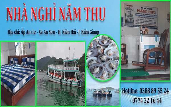 Danh sách các nhà nghỉ trên đảo Nam Du