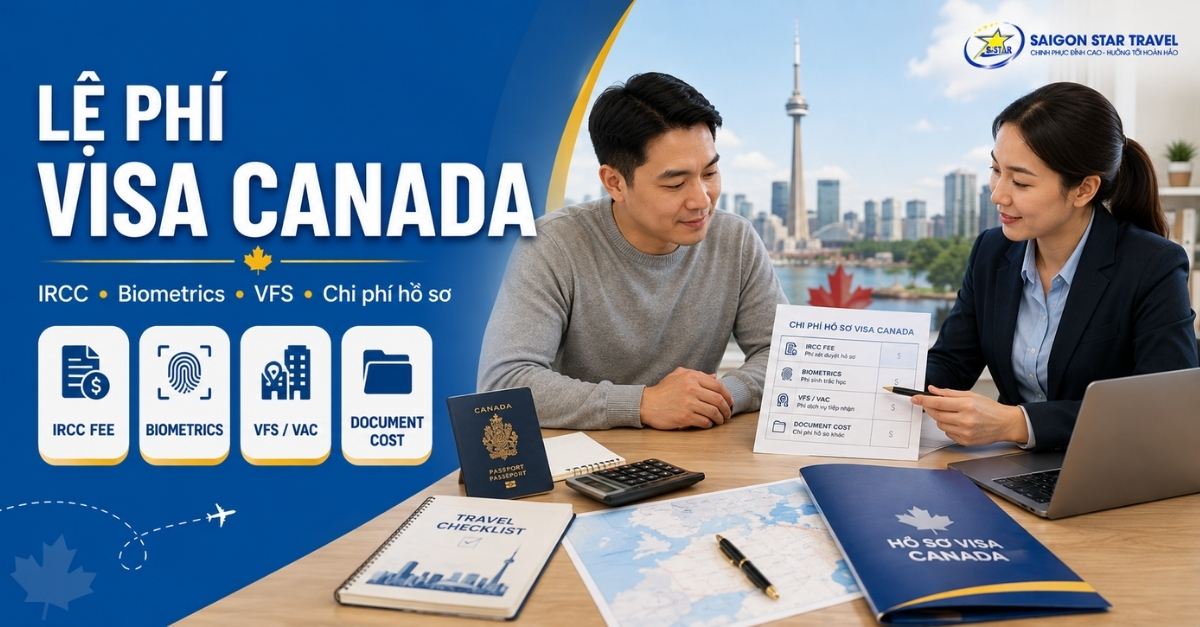 Lệ Phí Visa Canada 2026: Phí IRCC, Sinh Trắc & VFS
