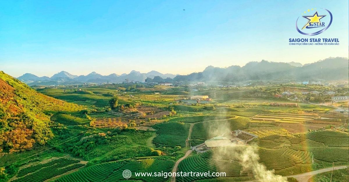Du lịch Mộc Châu: đồi chè, thác Dải Yếm, rừng thông, ẩm thực đặc sắc