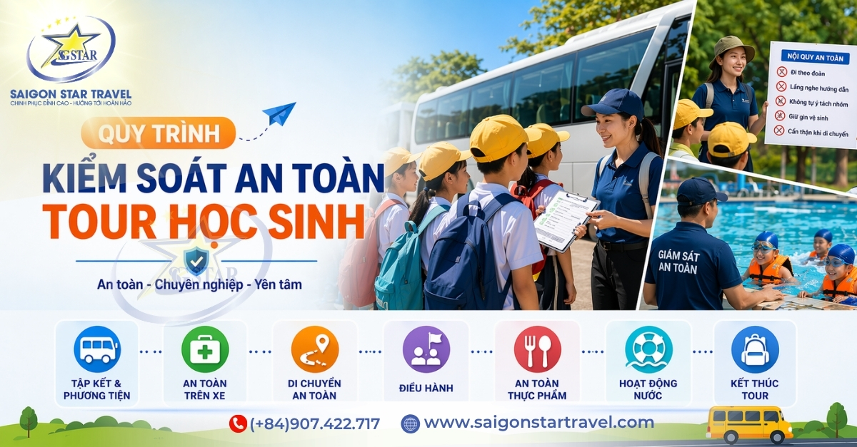Quy Trình Kiểm Soát An Toàn Tour Học Sinh Tại Saigon Star Travel
