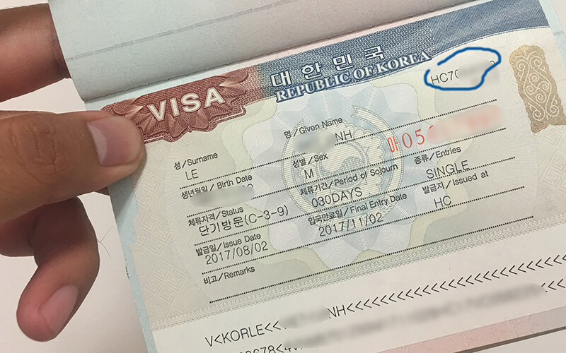 Tìm hiểu về số visa Hàn Quốc