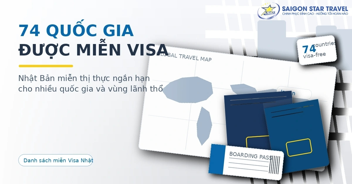Danh sách 74 quốc gia và vùng lãnh thổ được miễn Visa Nhật Bản