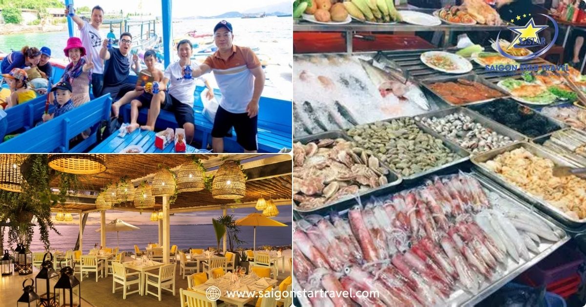 Thưởng thức hải sản tươi sống tại vịnh Vân Phong
