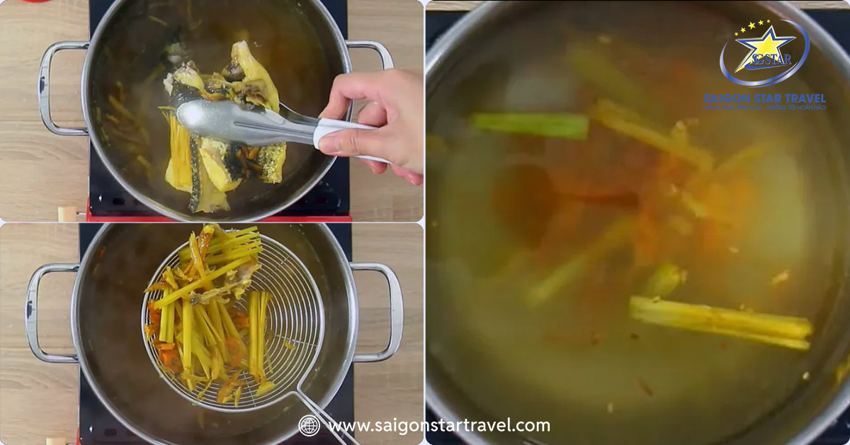 Nấu nước lèo bún các lóc