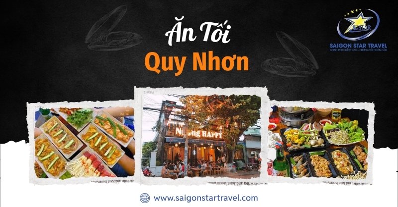 Quán ăn tối ngon ở Quy Nhơn với không gian thông thoáng, rộng rãi và ẩm thực đa dạng