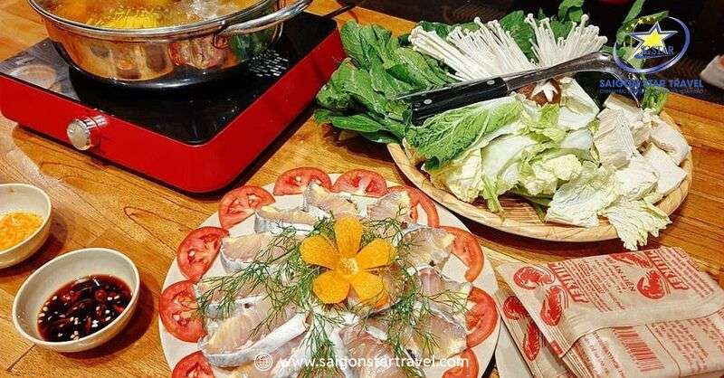 Lẩu Cá Tầm Đà Lạt - Món Ăn Ngon Khó Cưỡng Tại Xứ Lạnh | Saigon Star Travel Sự kết hợp đa dạng các nguyên liệu tạo nên nồi lẩu thơm ngon