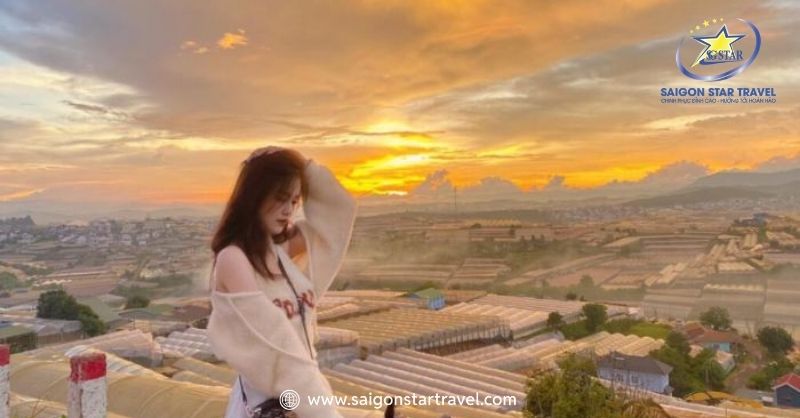 Xóm Lèo Đà Lạt - Địa Điểm Ngắm Hoàng Hôn Cực Chill | Saigon Star Travel Ngắm cảnh hoàng hôn tuyệt đẹp từ trên cao tại Xóm lèo Đà Lạt