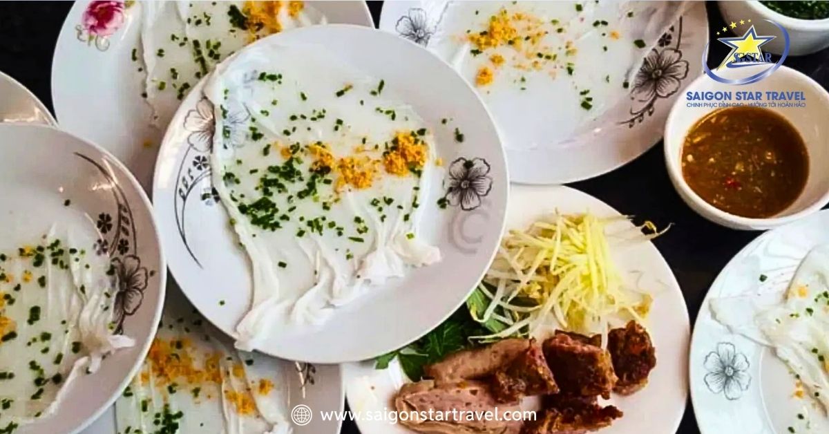 bánh ướt diên khánh nha trang mỡ hành tôm chấy