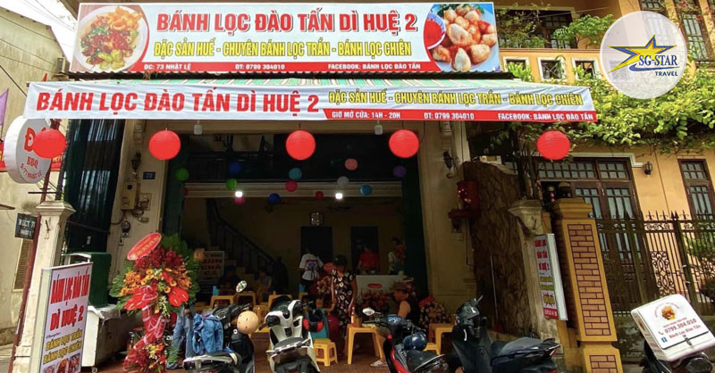 Bánh lọc Đào Tấn Dì Huệ có 2 cơ sở để phục vụ du khách Bánh Lọc Trần Huế - Ẩm Thực Món Ăn Ngon Miền Trung