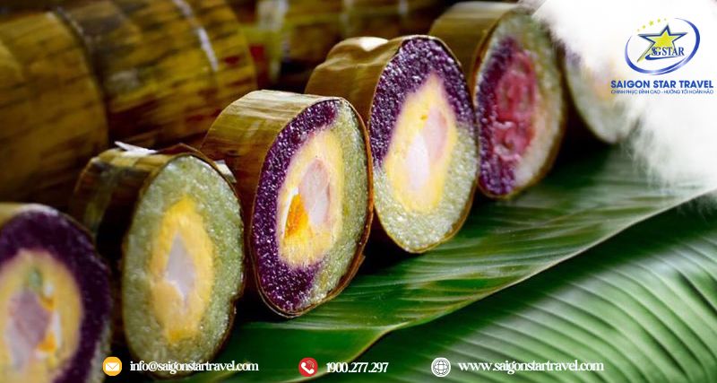 Bánh tét mật cật thường được dùng ở những ngày lễ tết truyền thống của người dân biển đảo