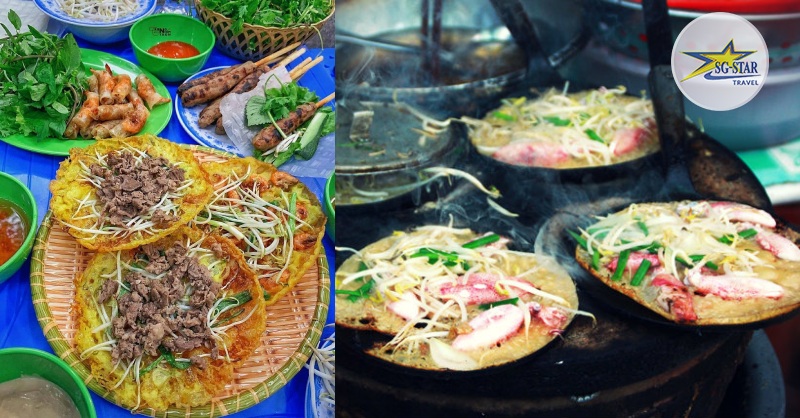 Bánh xèo tôm nhảy món bánh xèo đặc trưng của Miền Trung