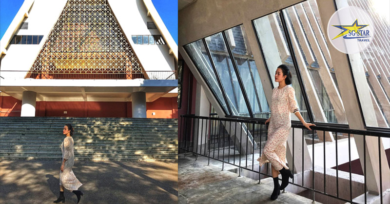 Thả nhẹ dáng bên ngoài khu Bảo tàng đã có ngay chiếc hình đẹp xinh Thả nhẹ dáng bên ngoài khu Bảo tàng đã có ngay chiếc hình đẹp xinh