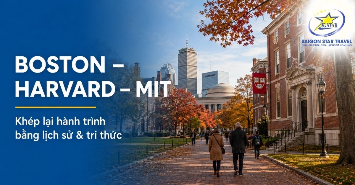 Harvard MIT Boston trong Tour Bắc Mỹ 12 ngày 11 đêm
