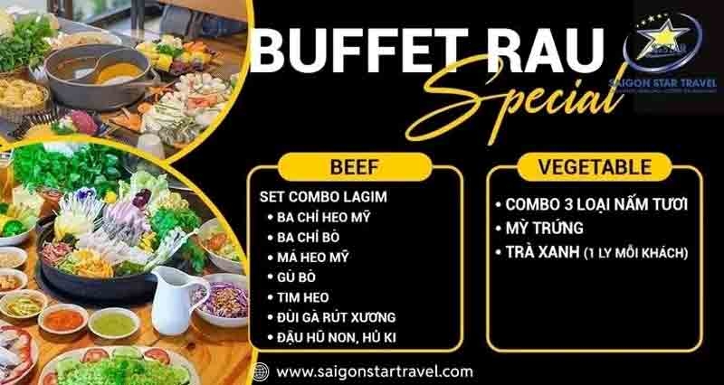 Buffet Rau không giới hạn | Tour Đà Lạt 3 ngày 2 đêm
