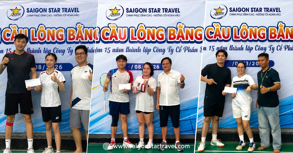 Các Đội đạt giải tại Giải Cầu Lông Saigon Star Travel