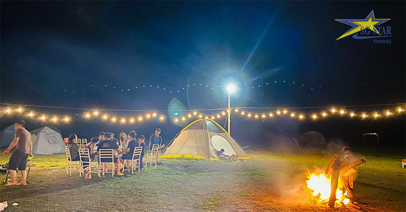 Cảnh Dương Beach Camp Huế - Khám phá bãi biển hoang sơ mới lạ | Saigon Star Travel Đốt lửa trại Huế