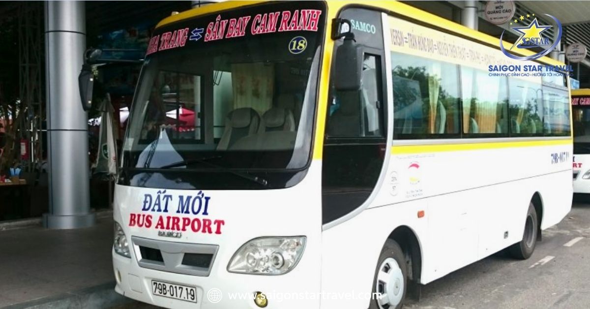 xe bus Đất Mới số 18 sân bay Cam Ranh Nha Trang