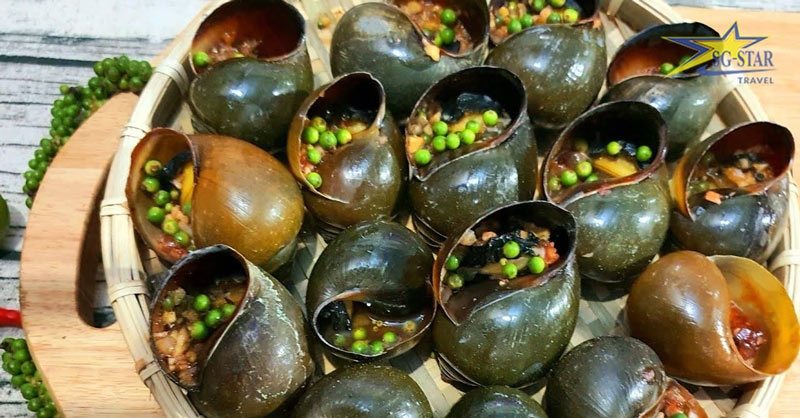 Chia sẻ kinh nghiệm du lịch Cần Thơ chi tiết | Saigon Star Travel Ốc nướng tiêu- ẩm thực Cần Thơ