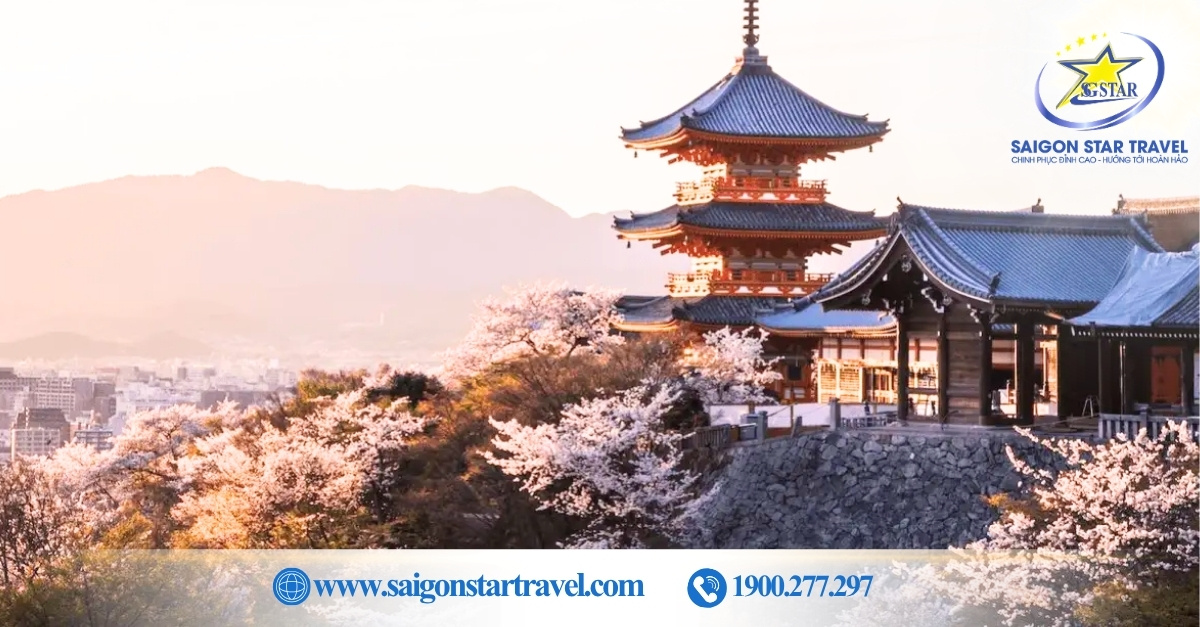 Chùa Kiyomizu Kyoto trong tour Nhật Bản 7 ngày 6 đêm