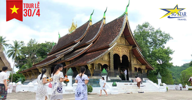 Tour Lào 4 Ngày 3 Đêm Lễ 30/4 - Vientiane & LuangPrabang | Saigon Star Travel Chiêm ngưỡng vẻ đẹp tuyệt vời của kiến trúc và nghệ thuật của chùa Xieng Thong