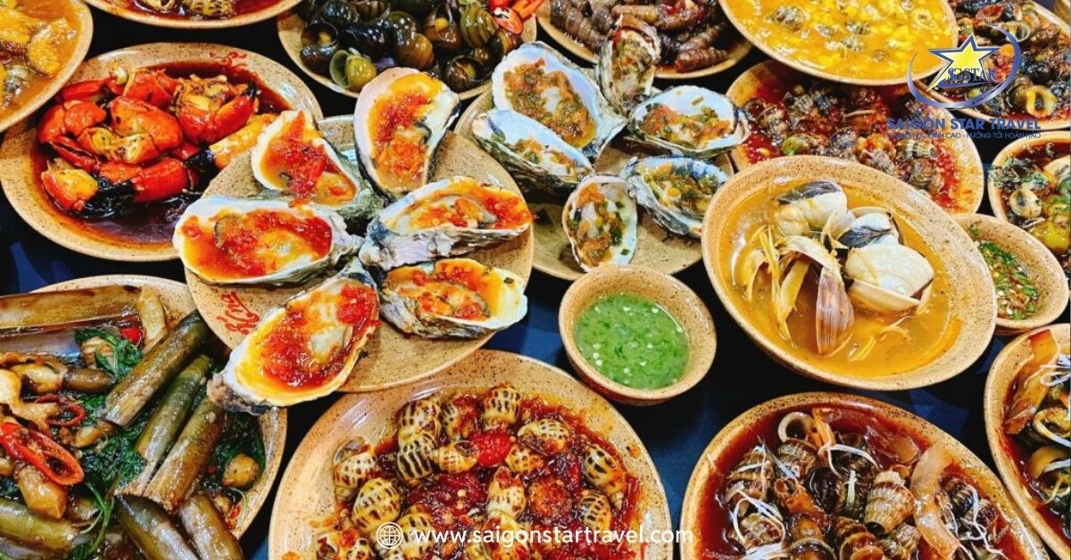 Hải sản tươi ngon tại biển Long Hải