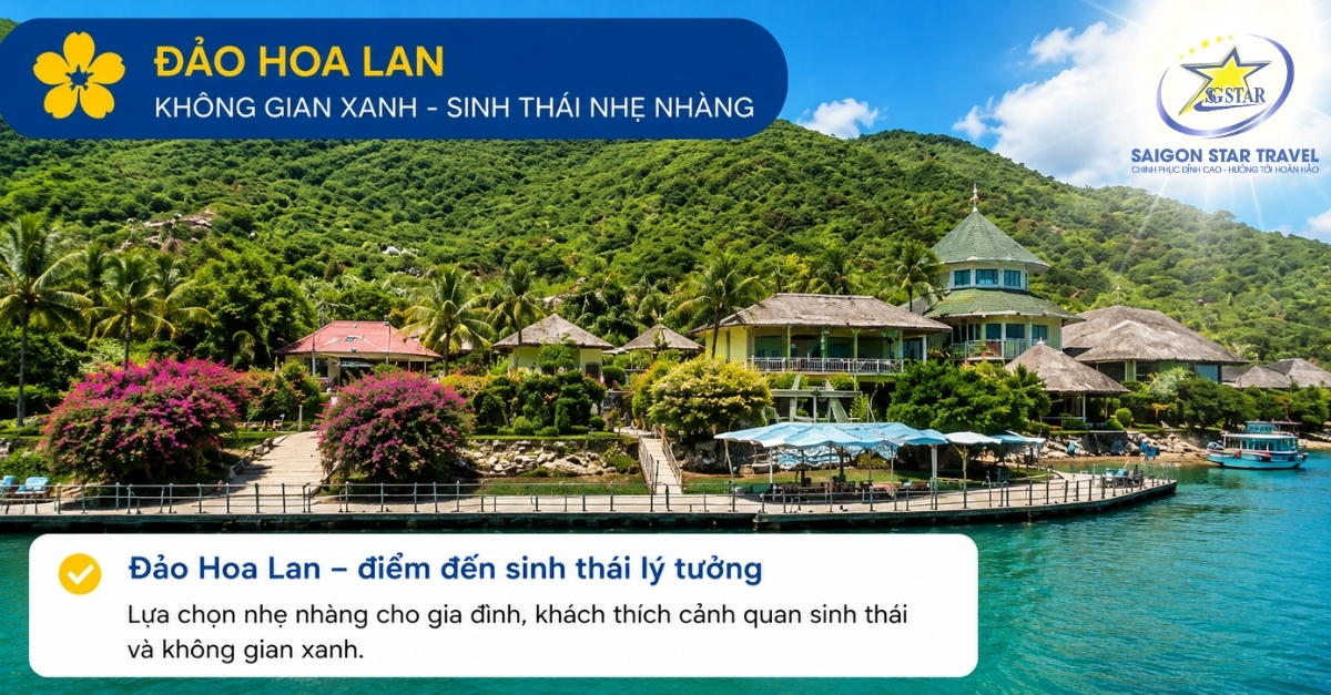 Đảo Hoa Lan Vịnh Nha Phu trong tour Nha Trang tàu hoả cho gia đình