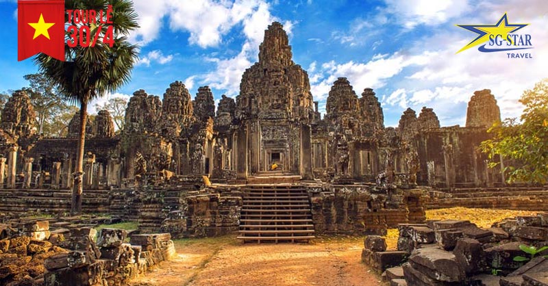 Tour Campuchia 4 Ngày 3 Đêm Lễ 30/4 - Khám Phá Siem Reap | Saigon Star Travel den angkor thom 2 1