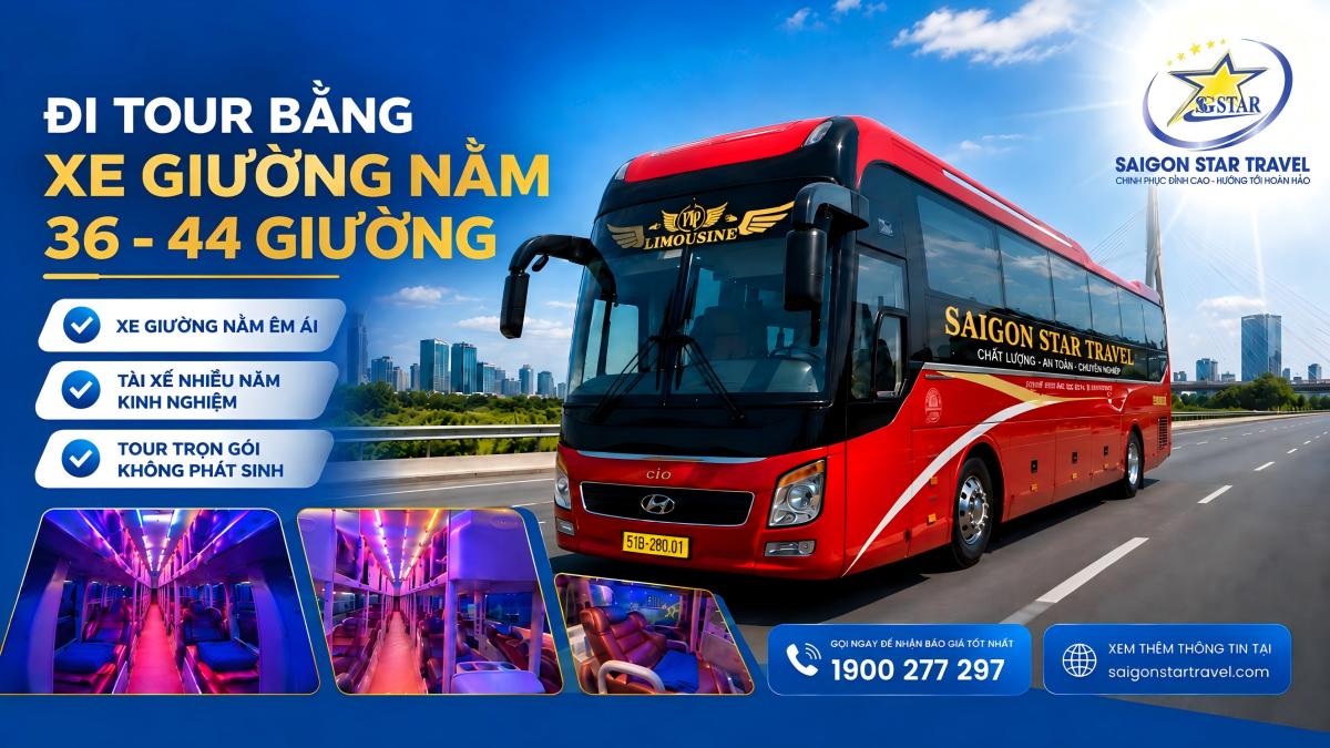 Đi Tour Nam Du 2 ngày 2 đêm bằng xe giường nằm êm ái