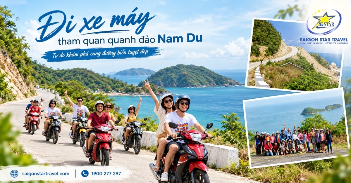 Đi xe máy tham quan quanh đảo Nam Du