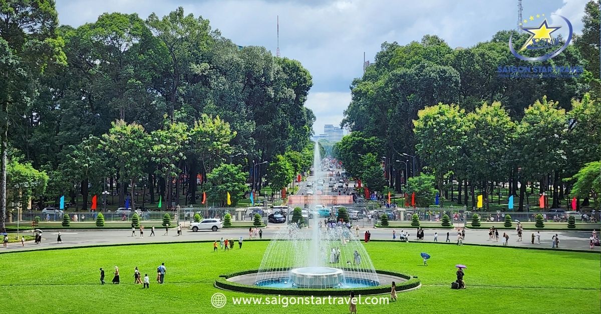 Dinh Độc Lập nằm ngay vị trí đắc địa tại trung tâm Sài Gòn