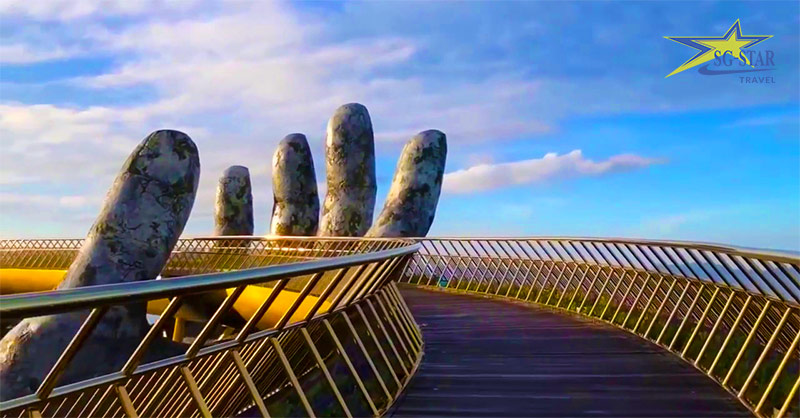 Đôi nét giới thiệu về Cầu Vàng Đà Nẵng Bà Nà Hill | Saigon Star Travel Thiết kế ấn tượng của cầu vàng