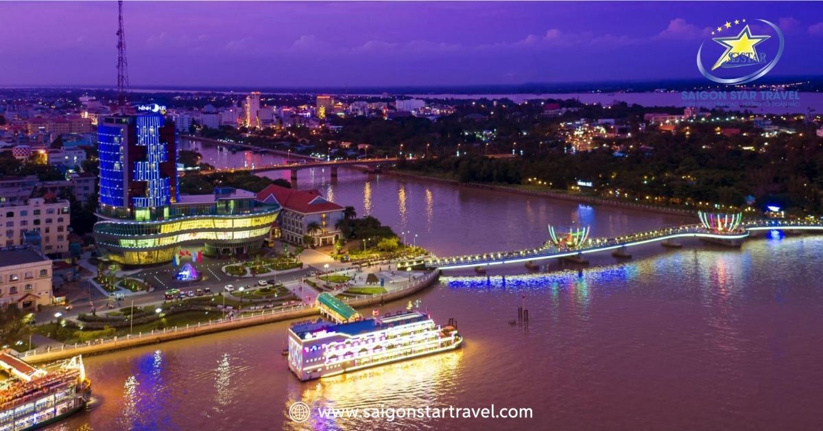 Vẽ đẹp của sông Hậu khi về đêm