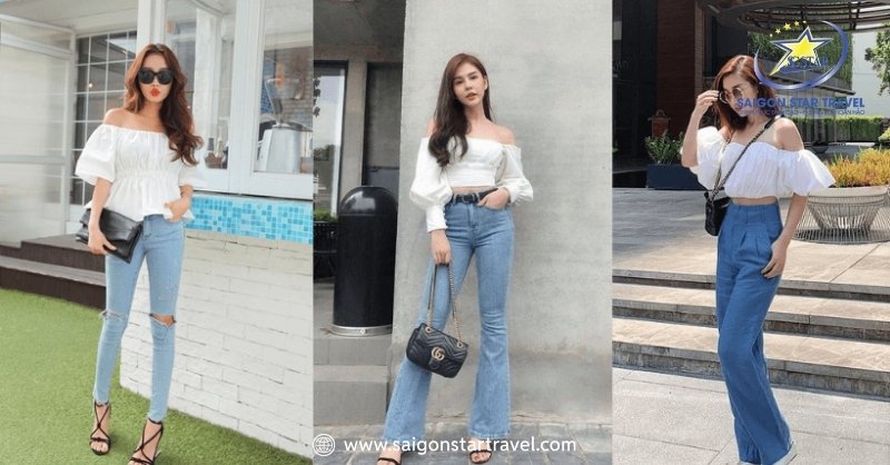 Đi Đà Lạt Mặc Gì? TIP Hướng Dẫn Phối Đồ Khi Du Lịch Đà Lạt | Saigon Star Travel Áo Trễ Vai + Quần Jean - Mặc Gì Đi Đà Lạt?