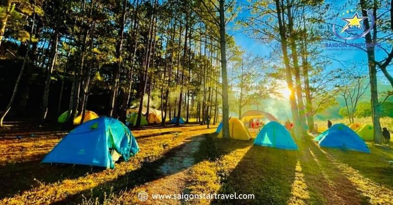 Vẻ Đẹp Hồ Tuyền Lâm Đà Lạt Huyền Bí Nơi Xứ Ngàn Hoa | Saigon Star Travel Cắm trại được hòa mình với thiên nhiên, khung cảnh đẹp tuyệt vời của Hồ Tuyền Lâm