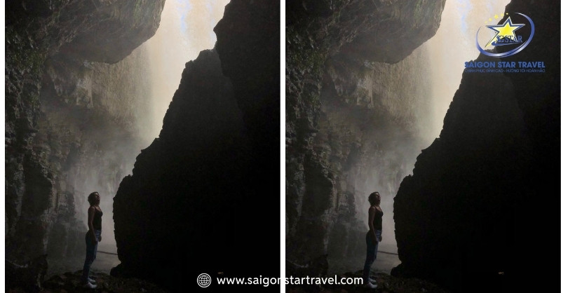 KDL Thác Voi Đà Lạt - Danh Thắng Hùng Vĩ Phố Sương Mù | Saigon Star Travel Hang Dơi hướng xuống dưới dòng đất đến 50m