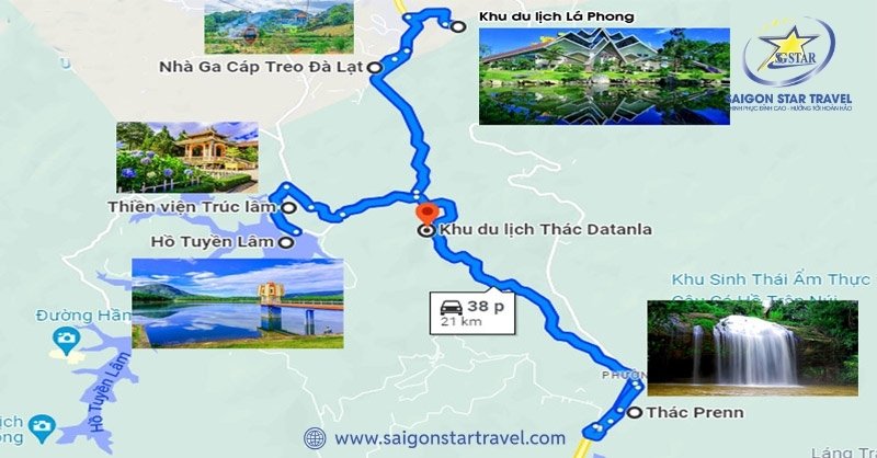 Khu Du Lịch Thác Datanla Đà Lạt - Chinh Phục Thử Thách Mới | Saigon Star Travel Khi di chuyển đến Datanla, bạn lưu ý đường khá nhiều khúc cua ngoằn ngoèo, trơn trượt