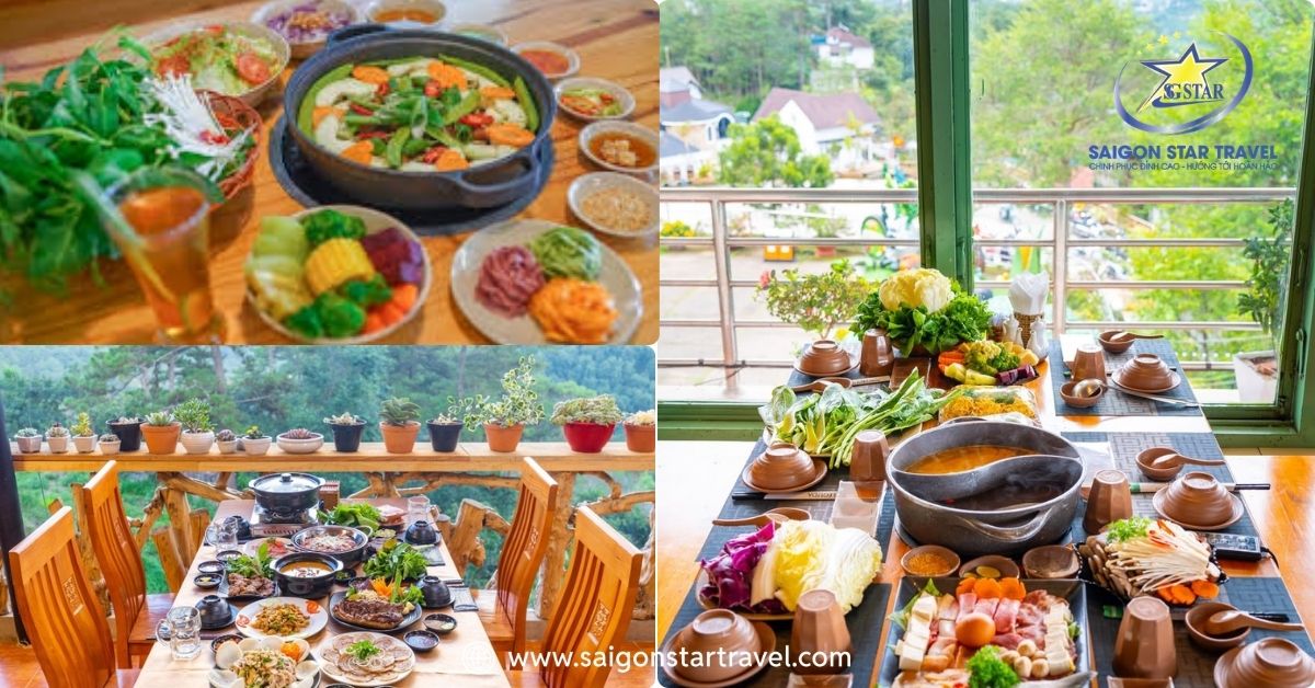 Khung cảnh ăn buffet buổi chiều&nbsp;