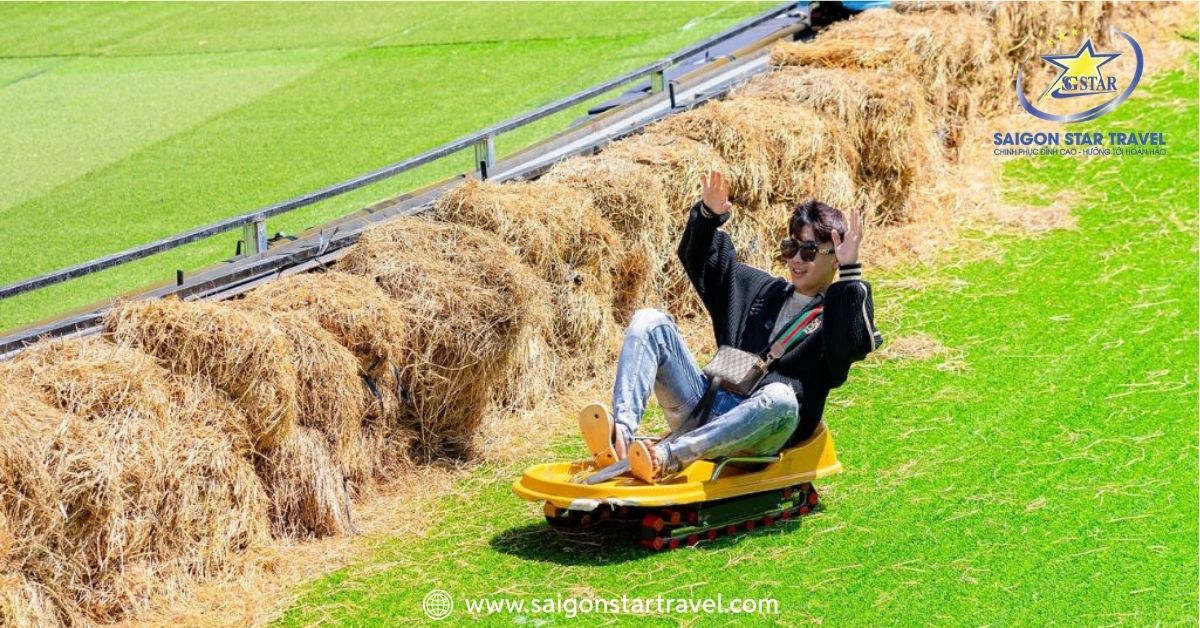 Trải nghiệm trượt cỏ tại Mongo Land Đà Lạt