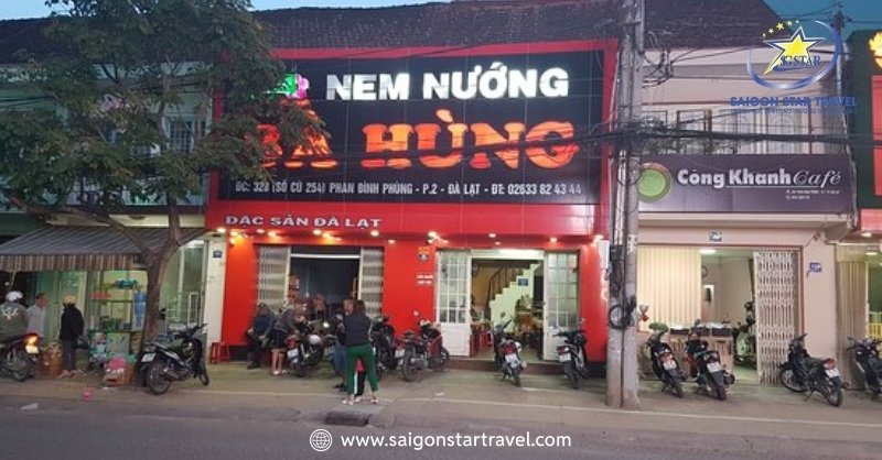 Review Các Quán Ăn Trưa Đà Lạt Ngon Nhức Nách | Saigon Star Travel Quán Ăn Trưa Ngon Ở Đà Lạt – Nem Nướng Bà Hùng