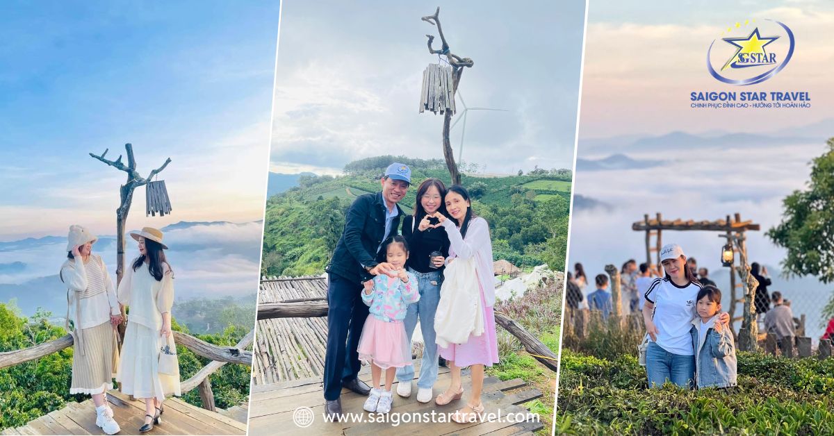 Săn mây tại Cầu Gỗ Bình Minh