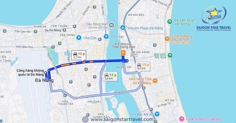 Bản đồ đường đi đến tượng Cá Chép hóa Rồng