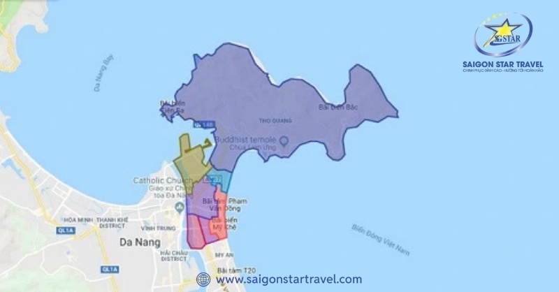 Bản đồ hành chính quận Sơn Trà Đà Nẵng